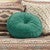 Round Blue Tufted Pillow