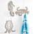 Silver Sea Life Towel Hooks