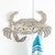Silver Crab Double Towel Hook