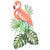 Tropical Flamingo Metal Wall Art