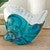 Spiral Teal Glass Conch Shell