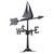 Black Sailboat Accent Weathervane - 24 Inch