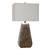 Etched Tropical Palms Table Lamp