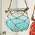 Coastal Blue Hanging Glass Jar