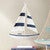 Nautical Stripes Sailboat Tabletop Model