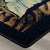 Tropical Bounty Black & Green Rug - 5 x 8