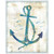 Blue Anchor Wave Framed Canvas