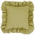 Maui Bliss Ruffled Green Square Pillow