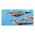 Whale Migration Blue Canvas Art