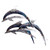 Three Blue Dolphins Wall Art - OUT OF STOCK UNTIL 08/21/2025