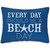 Blue Beach Day Pillow
