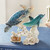 Sea Turtle & Dolphin Coral Sculpture