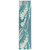 Coastline Curl Turquoise Indoor/Outdoor Rug - 2 x 8