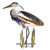 Blue Heron Head Down Wall Art - Left Facing