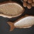 Carved Teak & Capiz Shell Trays - Set of 2