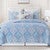Seaside Azure Quilt Bed Set - Full/Queen