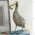 Verdigris Metal Pelican Sculpture
