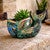 Tribal Bay Clay Fish Planter