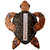 Brown Turtle Small Window Thermometer