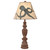 Candlestick Table Lamp with Octopus Shade