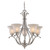 Cape 5 Light Uplight Chandelier - Brushed Nickel