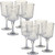 Clear Lattice Acrylic Goblets - Set of 8