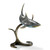 Contemporary Brass Shark Sculpture