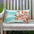 Coral Wave Aqua Pillow - 12 x 20