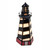 Diagonal Striped Stained Glass Lighthouse Accent Lamp
