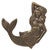 French Bronze Mermaid Towel Hook - Left Facing