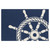 Frontporch Ship Wheel Navy Rug - 3 x 4