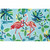 Happy Flamingos Hooked Rug