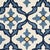 Harbor Ivory and Blue Mosaic Indoor/Outdoor Rug - 2 x 3