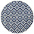 Harbor Ivory and Blue Mosaic Indoor/Outdoor Rug - 8 Ft Round