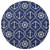 Harbor Navy Marina Indoor/Outdoor Rug - 8 Ft Round
