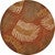Havana Rust Fern View Rug - 8 Ft Round