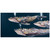 Whale Migration Indigo Wall Art - 48 x 24