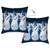 Indigo Pineapples Outdoor Pillow