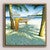 Alone at the Beach Personalized Framed Canvas