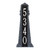 Large Lighthouse Vertical House Number Plaque - Black & White