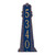 Large Lighthouse Vertical House Number Plaque - Dark Blue & Gold