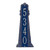 Large Lighthouse Vertical House Number Plaque - Dark Blue & Silver