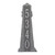 Large Lighthouse Vertical House Number Plaque - Pewter Silver