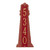 Large Lighthouse Vertical House Number Plaque - Red & Gold