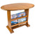 Large Teak Drop-Leaf Table