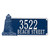 Lighthouse Address Plaque - Blue & White