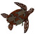 Mama Turtle with Babies - Patina