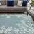 Miami Coral Aqua Indoor/Outdoor Rug - 3 x 5