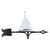Multi-colored Sailboat Weathervane - 30 Inch