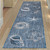 Antigua Shells Navy Indoor/Outdoor Rug - 2 x 8